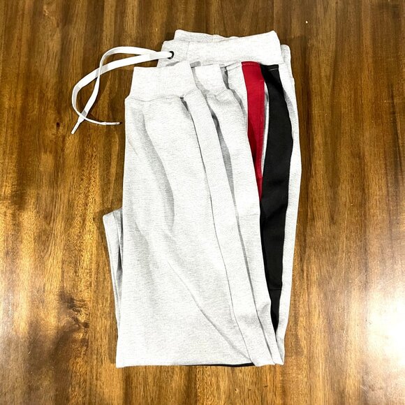 Grey Joggers With Red & Black Side Stripes Drawstring Waist By Ricklessi XL - Picture 4 of 4